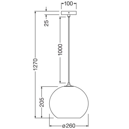 Ledvance - Pendel DECOR CARDBOARD 1xE27/15W/230V diameter 26 cm