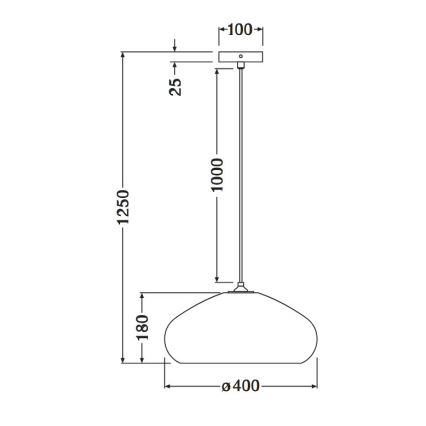 Ledvance - Pendel DECOR CARDBOARD 1xE27/15W/230V diameter 40 cm