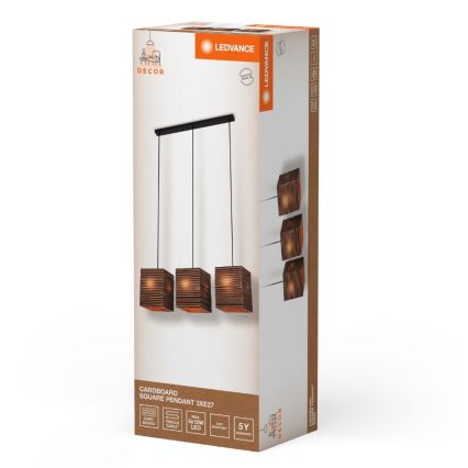 Ledvance - Pendel DECOR CARDBOARD 3xE27/15W/230V