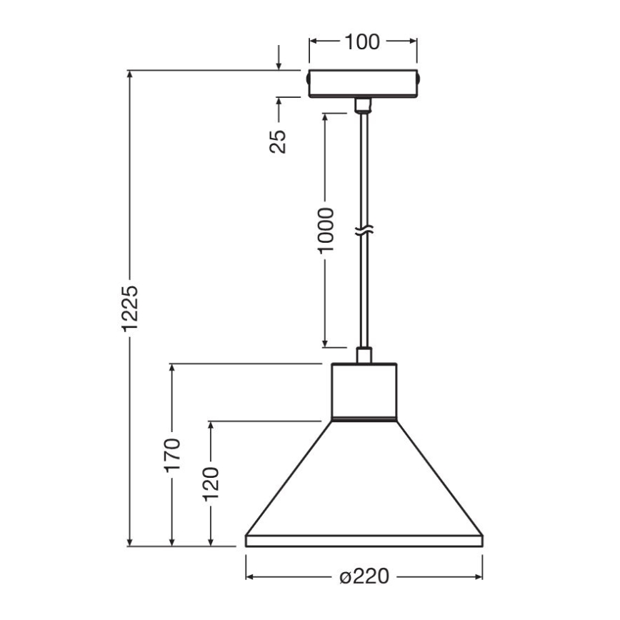 Ledvance - Pendel DECOR CONCRETE 1xE27/15W/230V diameter 22 cm beton grå