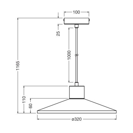 Ledvance - Pendel DECOR CONCRETE 1xE27/15W/230V diameter 32 cm beton grå
