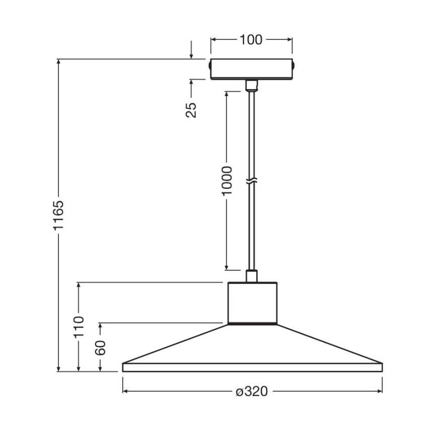 Ledvance - Pendel DECOR CONCRETE 1xE27/15W/230V diameter 32 cm beton grå