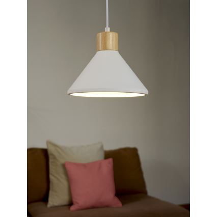 Ledvance - Pendel DECOR PLASTER 1xE27/25W/230V diameter 22 cm gips hvid