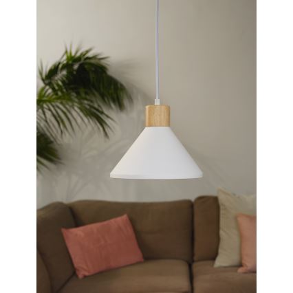 Ledvance - Pendel DECOR PLASTER 1xE27/25W/230V diameter 22 cm gips hvid