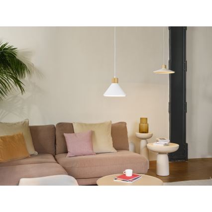 Ledvance - Pendel DECOR PLASTER 1xE27/25W/230V diameter 22 cm gips hvid