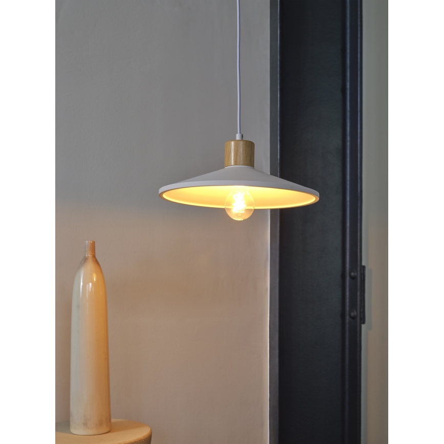 Ledvance - Pendel DECOR PLASTER 1xE27/25W/230V diameter 32 cm gips hvid