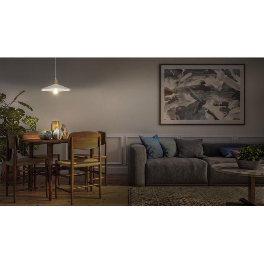 Ledvance - Pendel DECOR PLASTER 1xE27/25W/230V diameter 32 cm gips hvid
