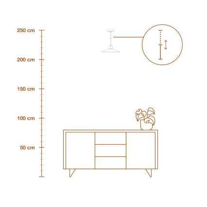 Ledvance - Pendel DECOR PLASTER 1xE27/25W/230V diameter 32 cm gips hvid