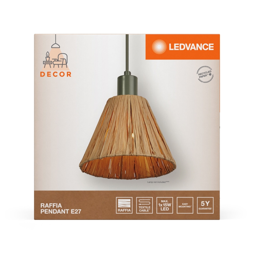 Ledvance - Pendel DECOR RAFFIA 1xE27/15W/230V
