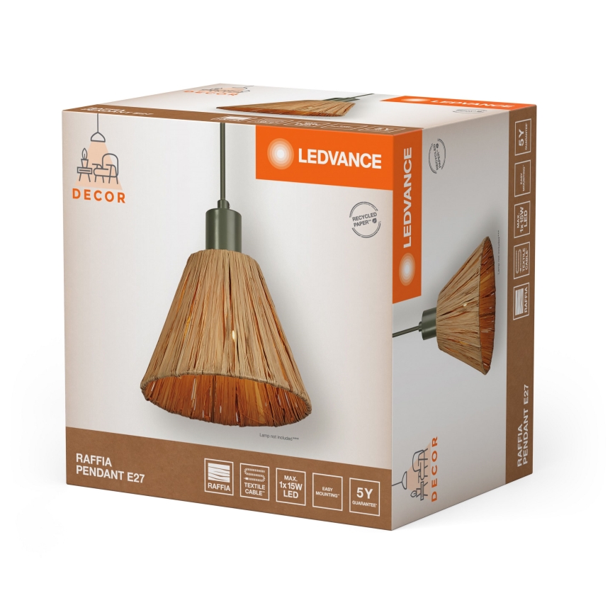 Ledvance - Pendel DECOR RAFFIA 1xE27/15W/230V