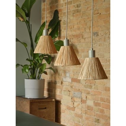 Ledvance - Pendel DECOR RAFFIA 3xE27/15W/230V raffia bast