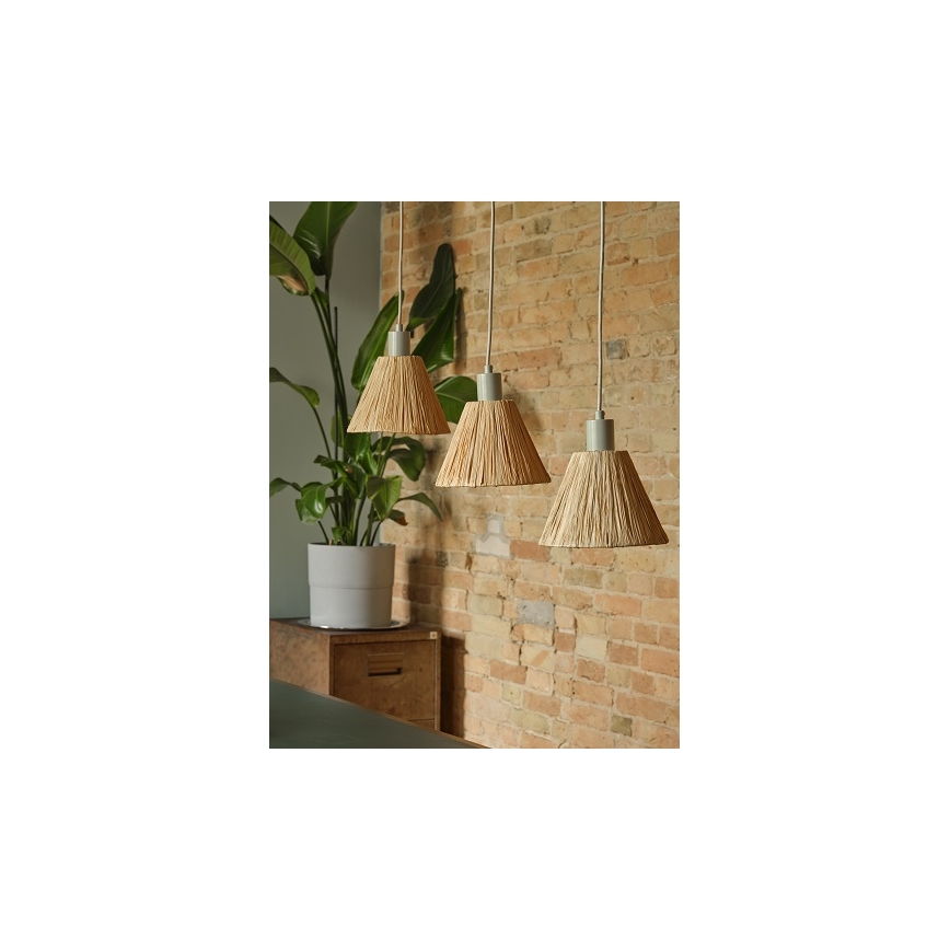 Ledvance - Pendel DECOR RAFFIA 3xE27/15W/230V raffia bast