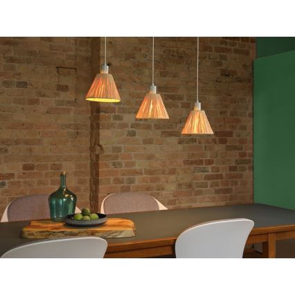 Ledvance - Pendel DECOR RAFFIA 3xE27/15W/230V raffia bast