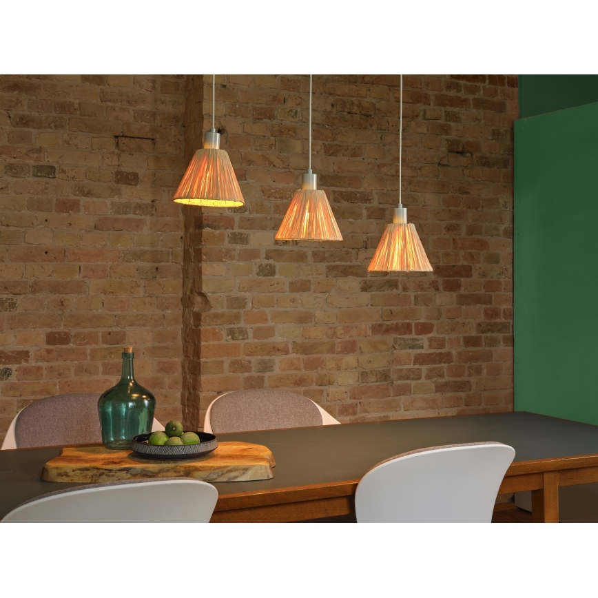 Ledvance - Pendel DECOR RAFFIA 3xE27/15W/230V raffia bast