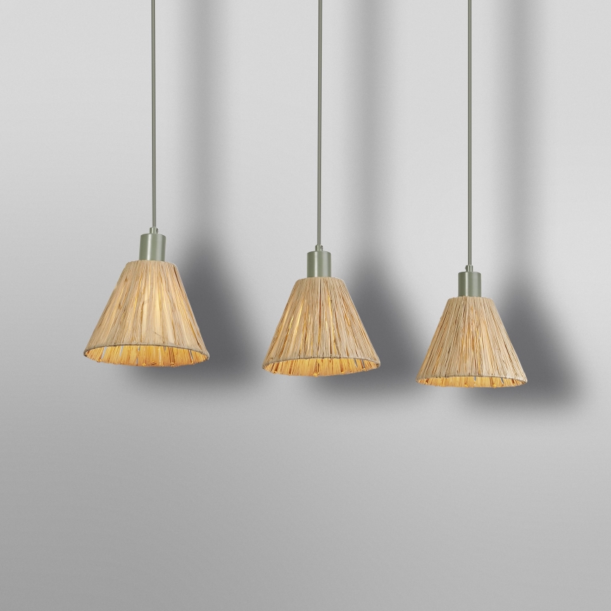 Ledvance - Pendel DECOR RAFFIA 3xE27/15W/230V raffia bast