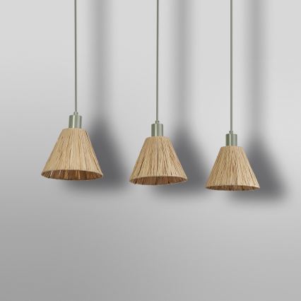 Ledvance - Pendel DECOR RAFFIA 3xE27/15W/230V raffia bast