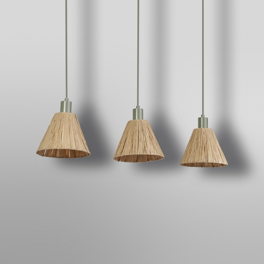 Ledvance - Pendel DECOR RAFFIA 3xE27/15W/230V raffia bast