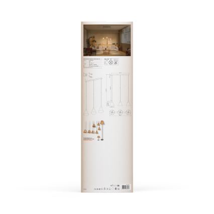 Ledvance - Pendel DECOR RAFFIA 3xE27/15W/230V raffia bast