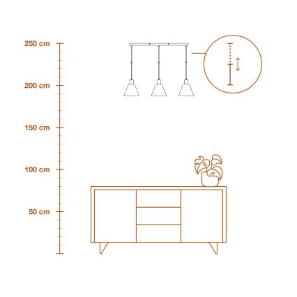 Ledvance - Pendel DECOR RAFFIA 3xE27/15W/230V raffia bast