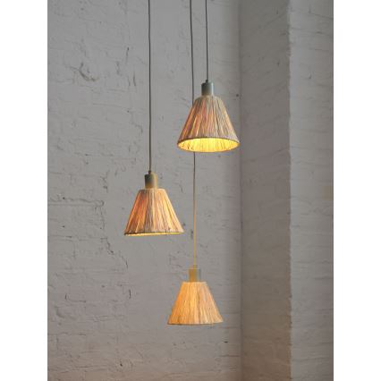 Ledvance - Pendel DECOR RAFFIA 3xE27/15W/230V raffia bast