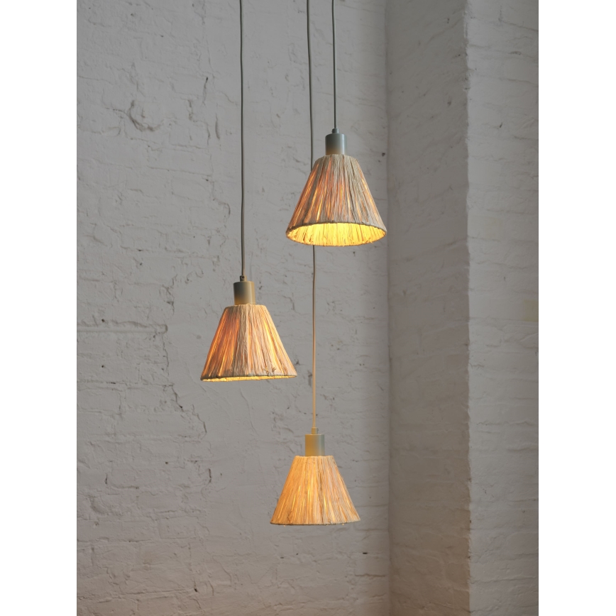 Ledvance - Pendel DECOR RAFFIA 3xE27/15W/230V raffia bast
