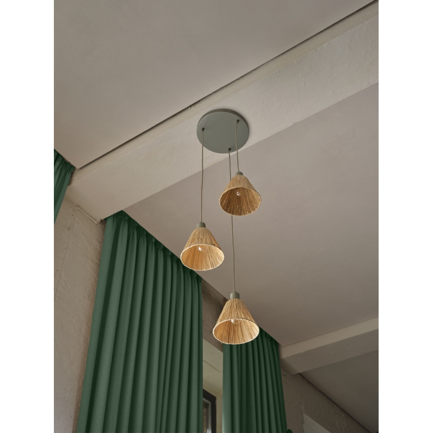 Ledvance - Pendel DECOR RAFFIA 3xE27/15W/230V raffia bast