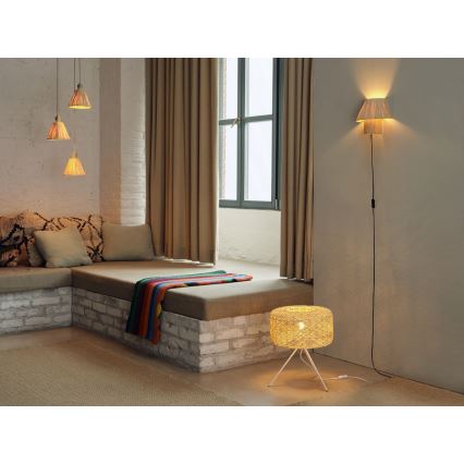 Ledvance - Pendel DECOR RAFFIA 3xE27/15W/230V raffia bast