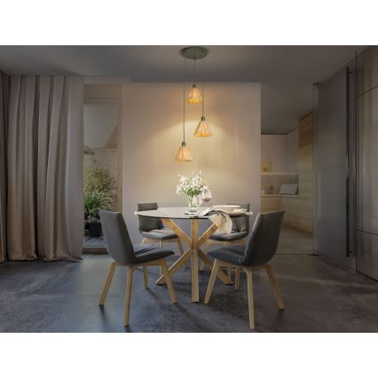 Ledvance - Pendel DECOR RAFFIA 3xE27/15W/230V raffia bast