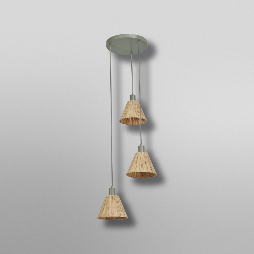 Ledvance - Pendel DECOR RAFFIA 3xE27/15W/230V raffia bast