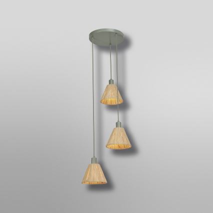 Ledvance - Pendel DECOR RAFFIA 3xE27/15W/230V raffia bast