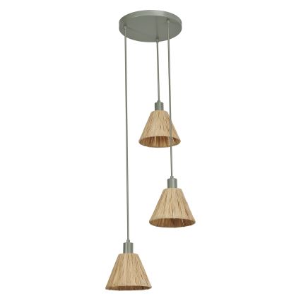 Ledvance - Pendel DECOR RAFFIA 3xE27/15W/230V raffia bast