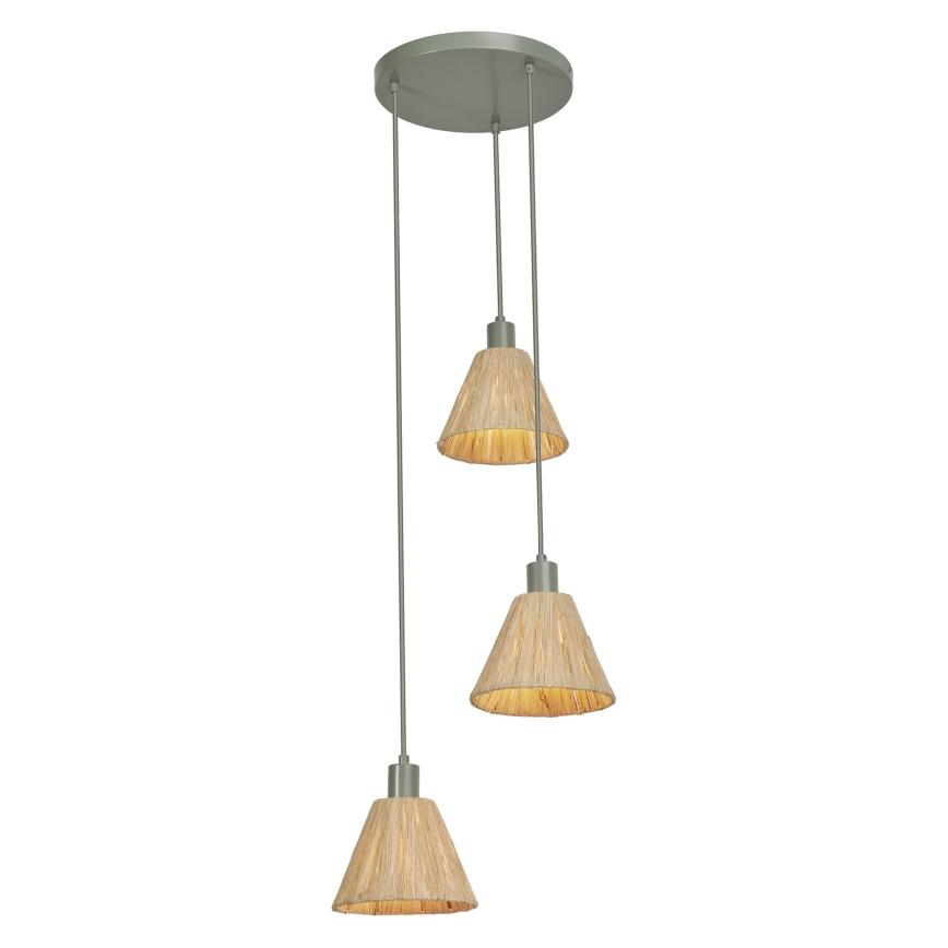 Ledvance - Pendel DECOR RAFFIA 3xE27/15W/230V raffia bast