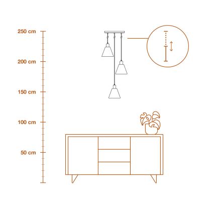 Ledvance - Pendel DECOR RAFFIA 3xE27/15W/230V raffia bast