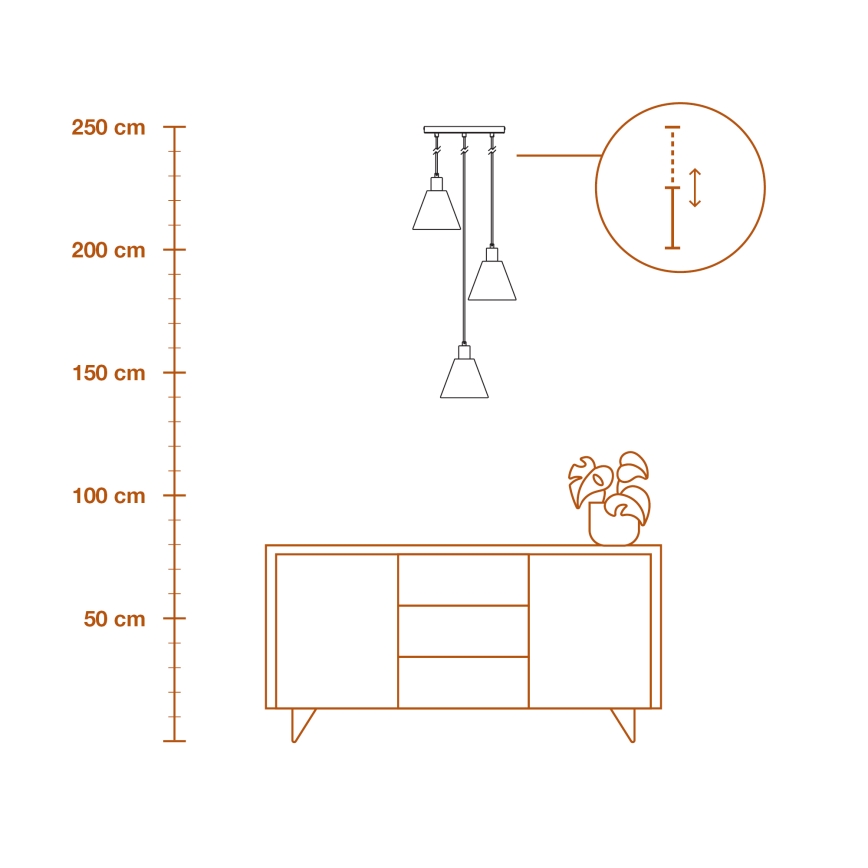 Ledvance - Pendel DECOR RAFFIA 3xE27/15W/230V raffia bast