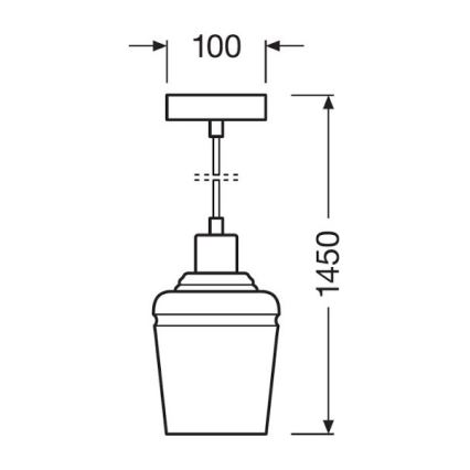 Ledvance - Pendel JAR 1xE27/40W/230V orange