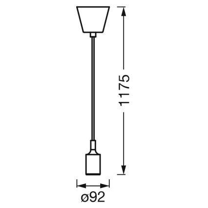 Ledvance - Pendel PENDULUM BELL 1xE27/15W/230V hvid