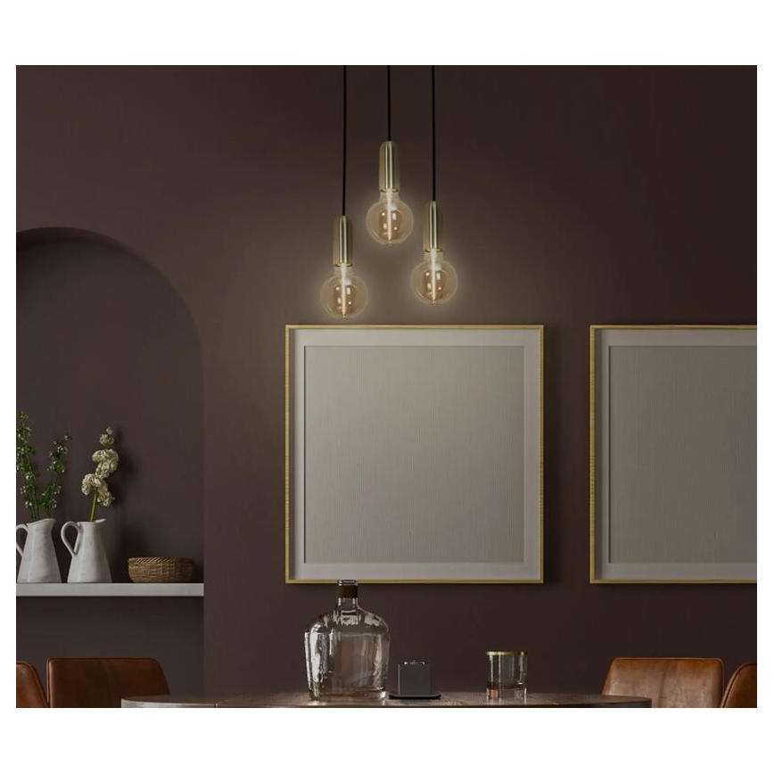 Ledvance - Pendel PENDULUM ROUND 1xE27/15W/230V guldfarvet