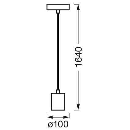 Ledvance - Pendel PENDULUM ROUND 1xE27/15W/230V hvid