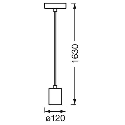 Ledvance - Pendel PENDULUM ROUND 1xE27/15W/230V hvid