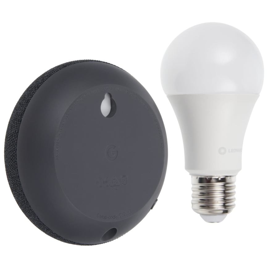Ledvance - Smart-højtaler Google Nest Mini + LED-pære SMART+ E27/9W/230V