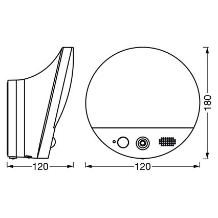 Ledvance - SMART+ LED Udendørs Væglampe med sensor og kamera LED/15W/230V Wi-Fi IP44