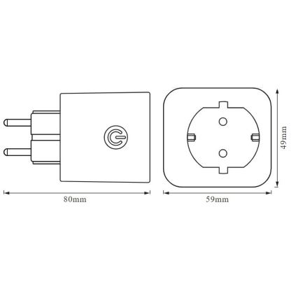 Ledvance - Smart-stik SCHUKO SMART+ EU Wi-Fi