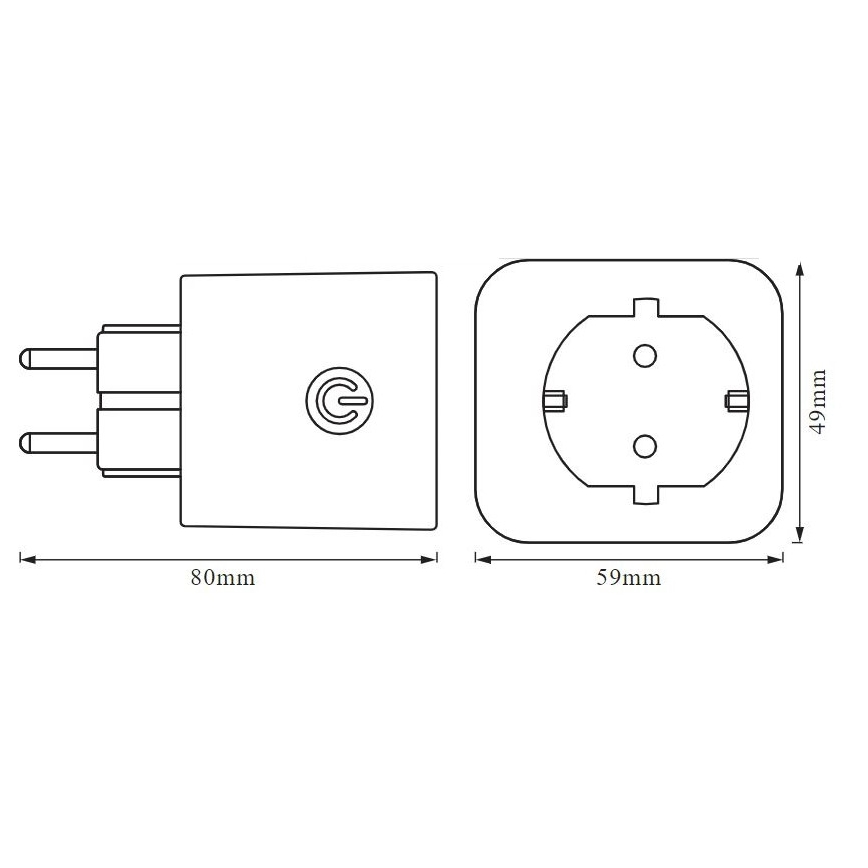 Ledvance - Smart-stik SCHUKO SMART+ EU Wi-Fi