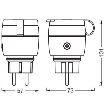 Ledvance - Smart udendørs socket SMART+ 3680W/230V/Type F/SCHUKO 16A IP44 sort