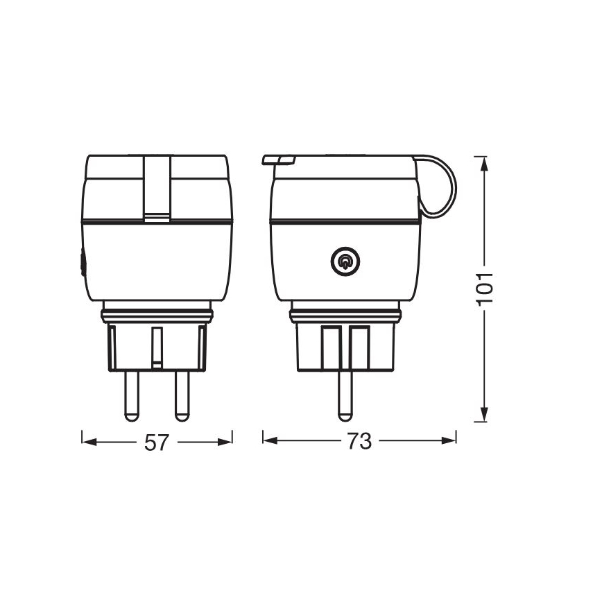 Ledvance - Smart udendørs socket SMART+ 3680W/230V/Type F/SCHUKO 16A IP44 sort