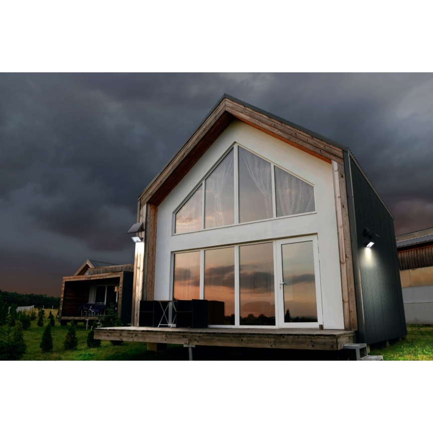 Ledvance - Soldrevet LED projektør dæmpbar med sensor FLOOD SPLIT LED/30W/6,4V 5000 mAh IP65 + fjernbetjening