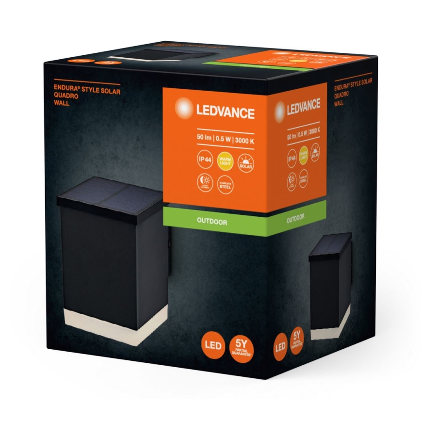 Ledvance - Soldrevet LED væglampe ENDURA STYLE SOLAR LED/0,5W/2,4V 1200 mAh IP44