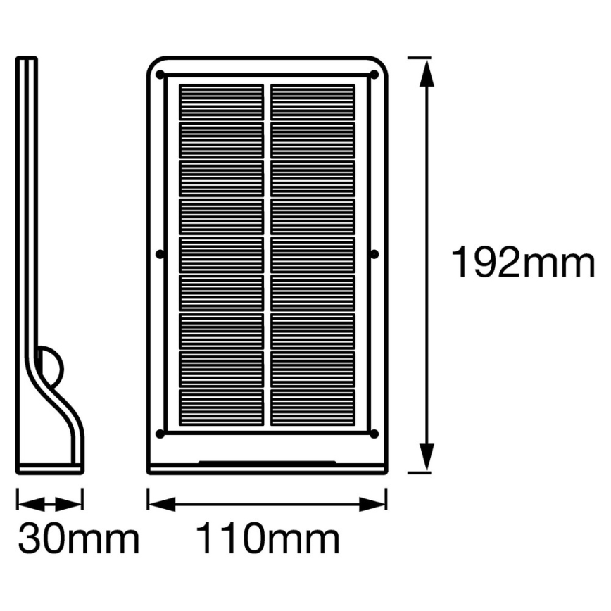 Ledvance - Soldrevet LED væglampe med sensor DOORLED LED/3W/3,3V 2000 mAh IP44