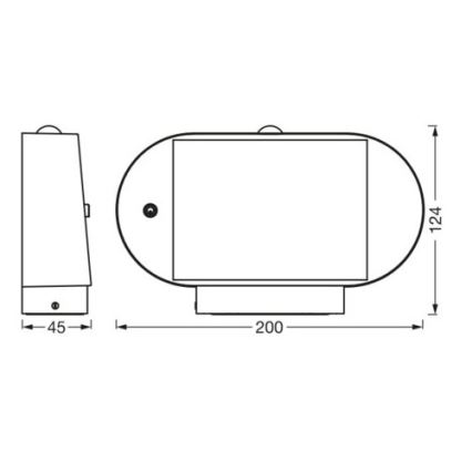 Ledvance - Soldrevet LED væglampe med sensor ENDURA STYLE LED/4W/3,7V IP44