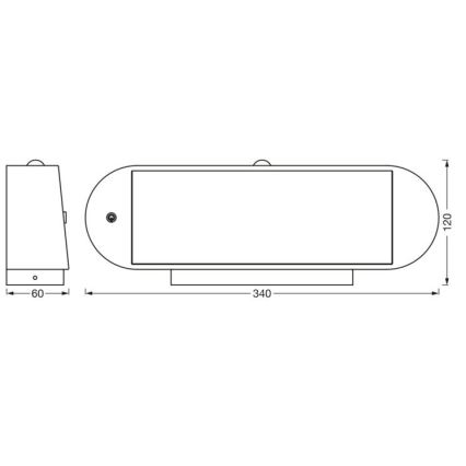 Ledvance - Soldrevet LED væglampe med sensor ENDURA STYLE LED/6W/7,4V IP44